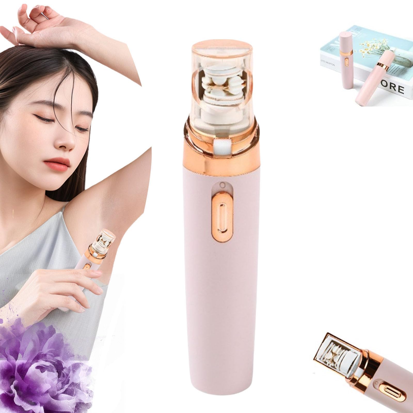 Pluxy Epil Pro 3.0 Facial Hair Remover, 2024 New Pluxy Hair Removal for Face, 2-in-1 Women Shaver Kit for Hand,Legs, Underarms, Cordless Rechargeable Epilator (Rechargeable)