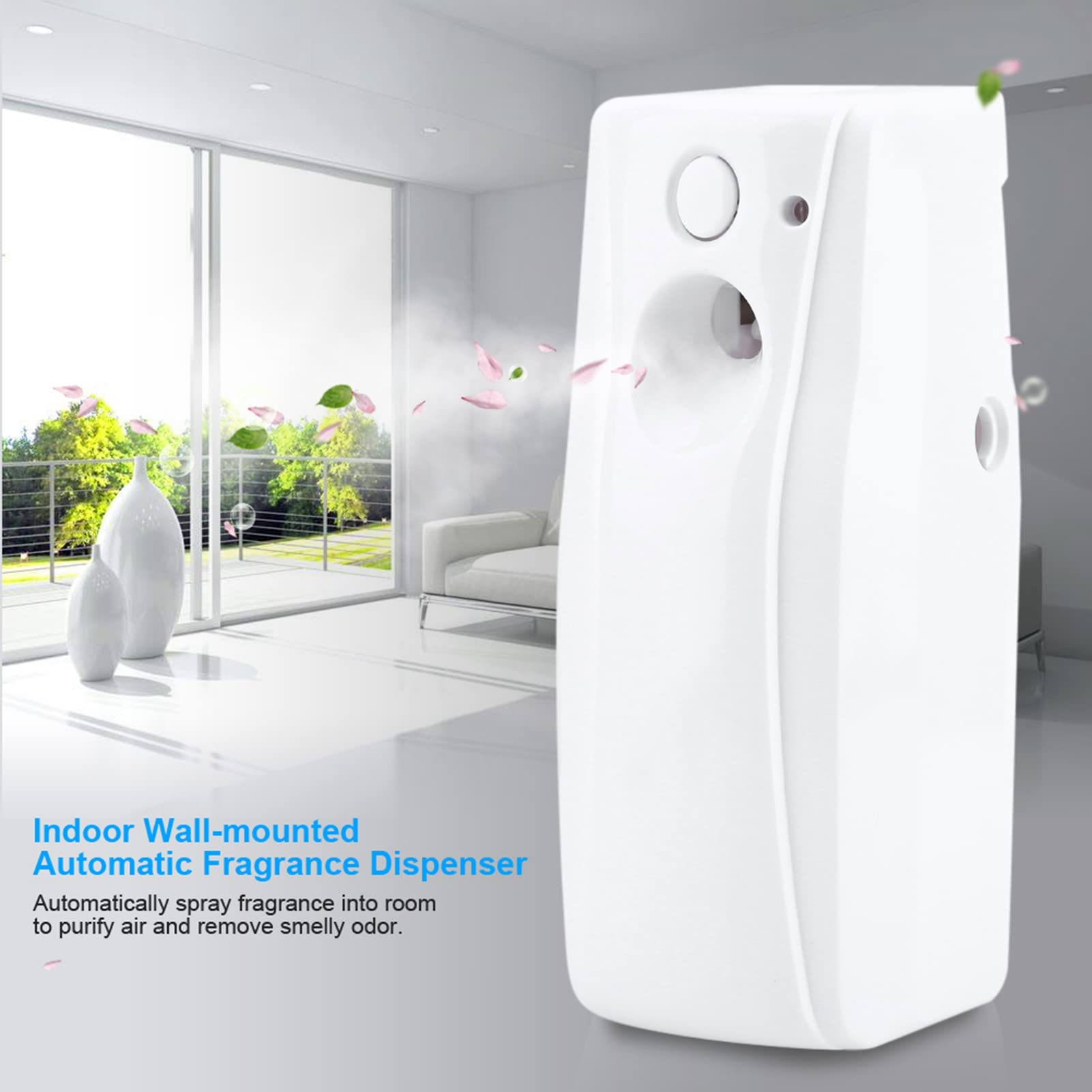 Automatic Air Freshener Spray Dispenser, Automatic Fragrance Dispenser Wall Mounted Spray Dispenser for Bathroom, Battery Operated