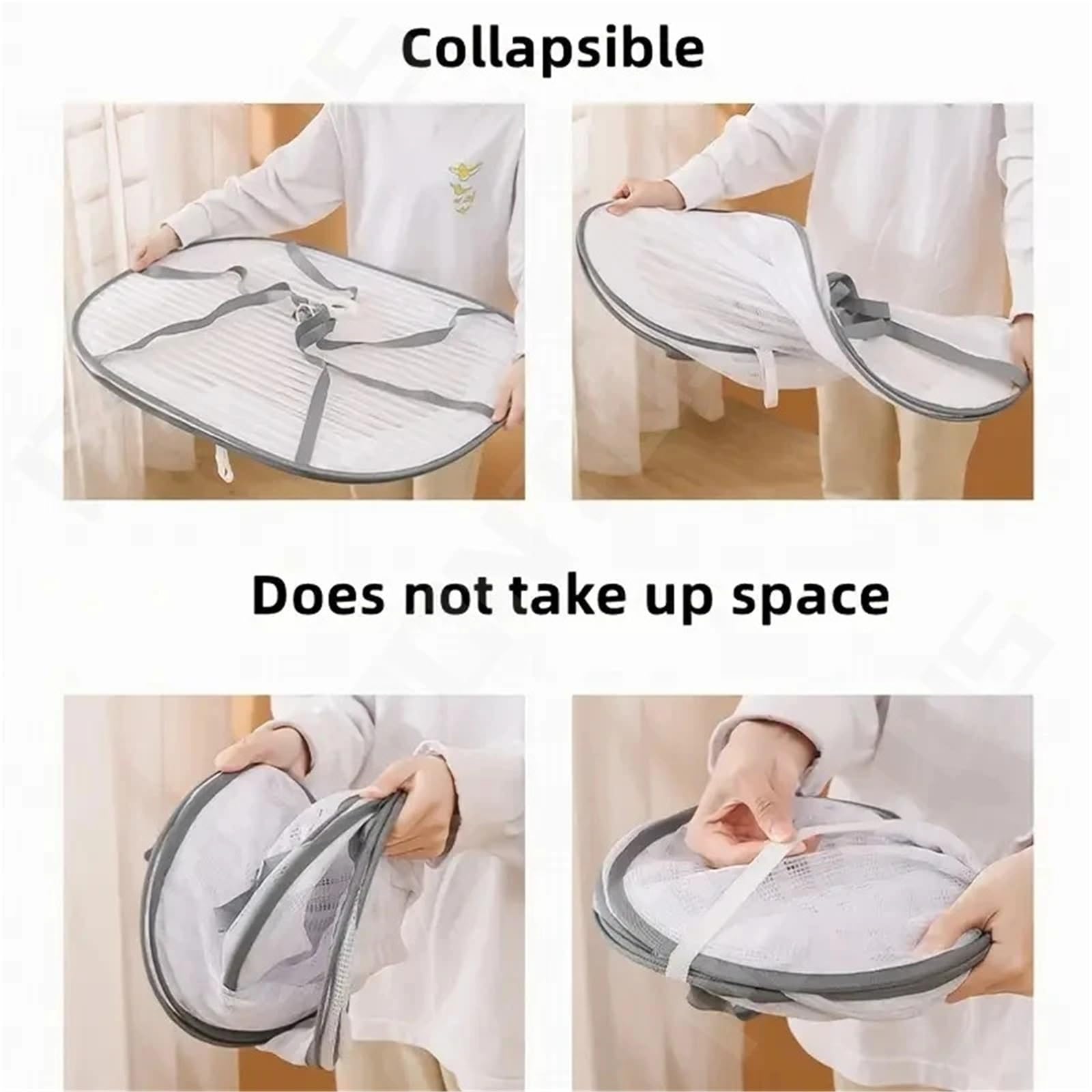 Wäschenetz 2 stücke Kleidung Trocknen Netto Hängende Kleidung Trocknen Netze for Kleidung Tuch Trockner Käfig Lagerung Rack(3 Layer White)
