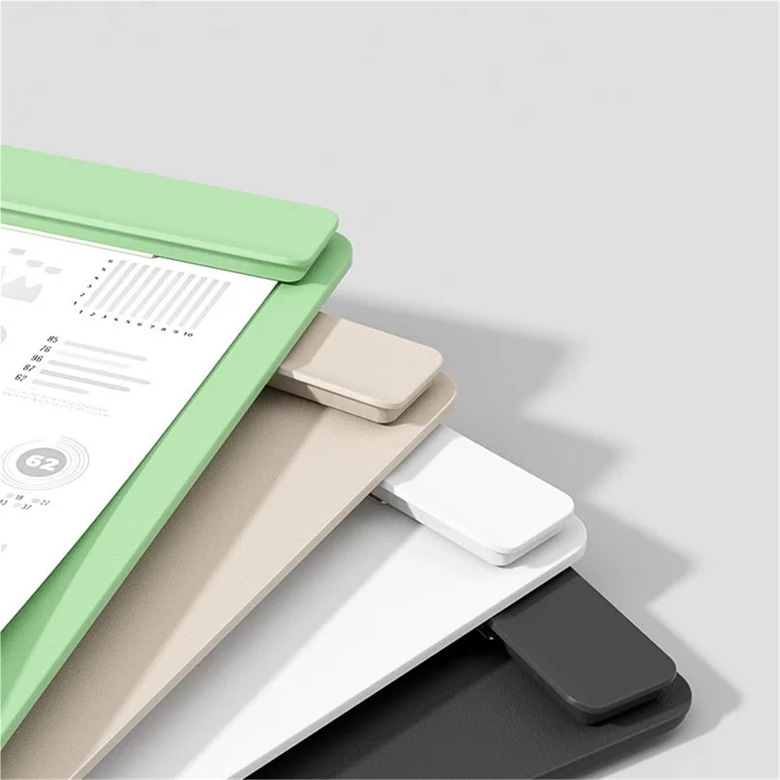 Portapapeles tamaño A4, portapapeles for documentos, caja de almacenamiento, 2 uds Para la oficina(BLACK)