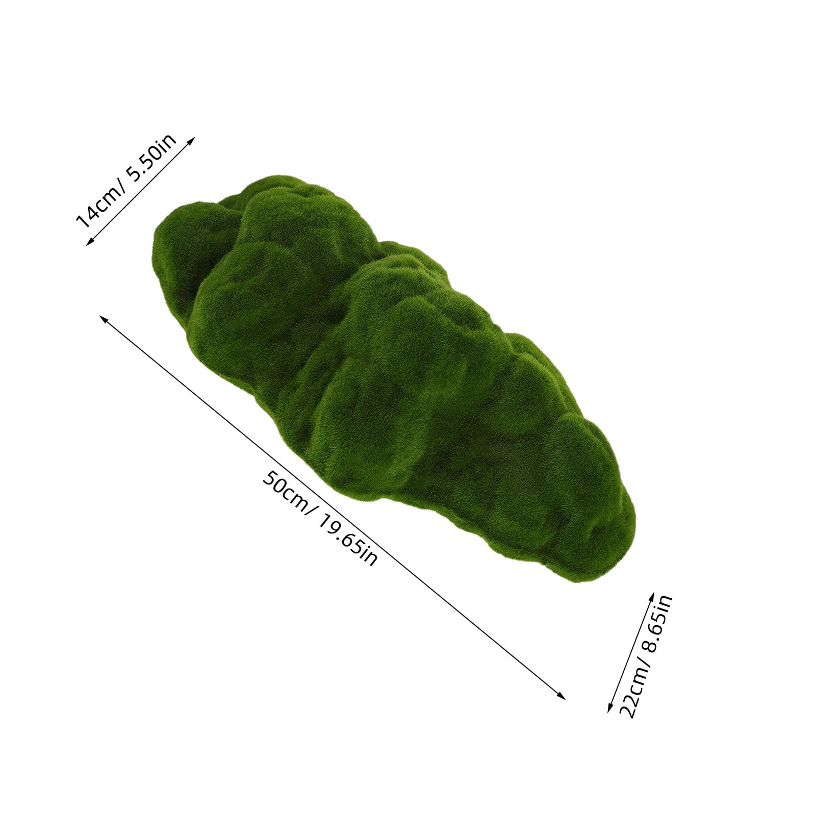 Uonlytech Roca Artificial de Musgo Verde de Espuma Forma de Montaña