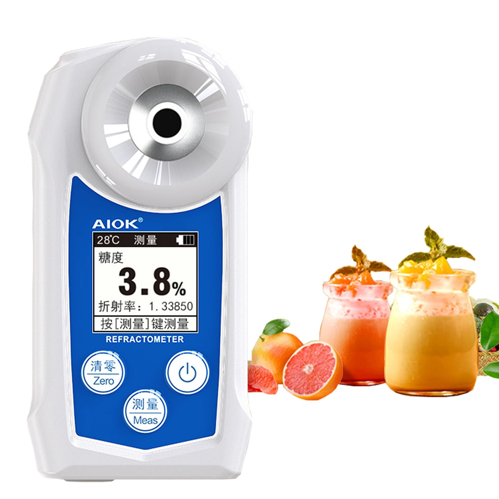 糖度計、 0-32% デジタルブリックス屈折計ブリックステスターメーターフルーツジュース飲料ドリンク糖度測定器糖度計 、屈折計 測定（糖度計 屈折計  糖度屈折計 手持ち屈折計 蜂蜜屈折計 デジタル屈折計糖度計糖度測定器フルーツジュース飲料ワインビール 0-35% 範 ...