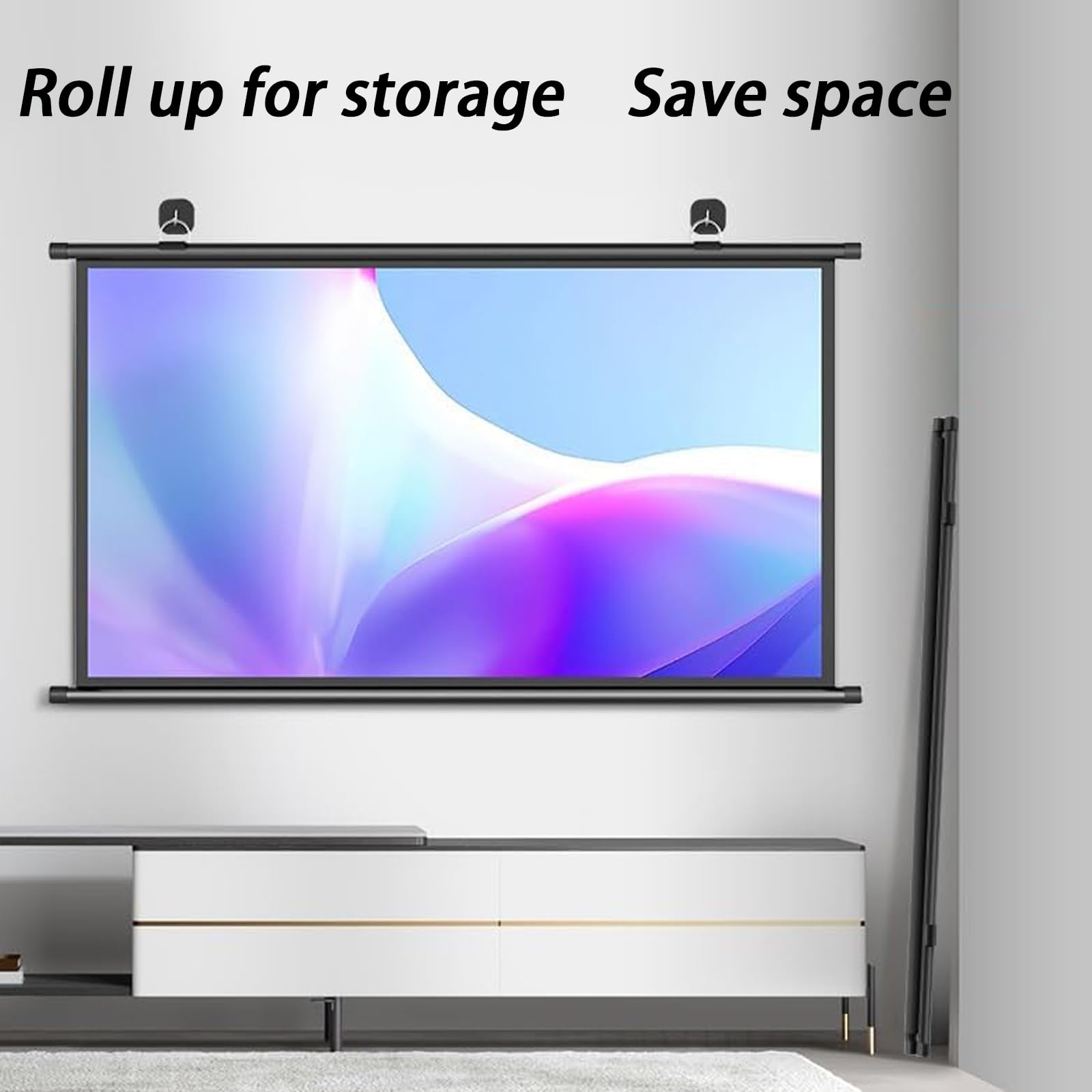 Amazon.co.jp: 手動吊り下げ式 プロジェクター スクリーン