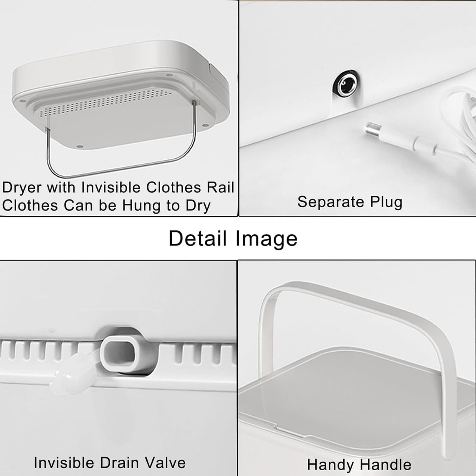 Lavadora portátil, mini lavadora y secadora con función de deshidratación, diseño semiautomático para apartamentos, dormitorios, caravanas y camping, capacidad de 5 litros