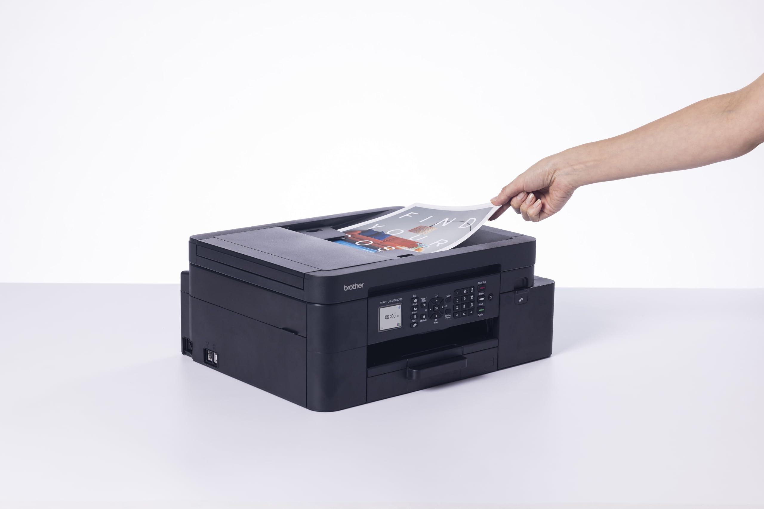 Brother MFCJ4350DW Impresora Multifunción de Tinta WiFi y WiFi Direct con Altas Prestaciones, Dúplex y Fácil Configuración, Negro