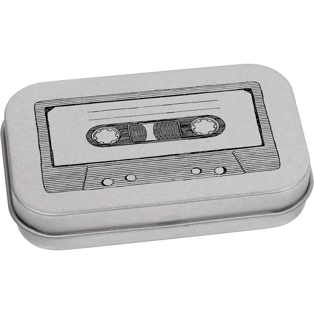 Azeeda 80mm 'Cassette Tape' Metal Hinged Tin/Storage Box (TT00128408)
