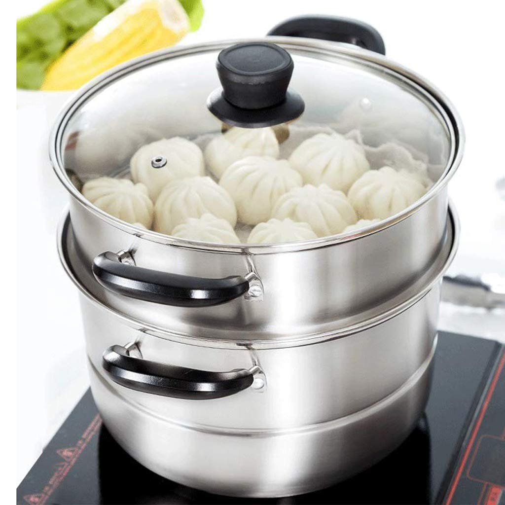 Vaporera Universal de Acero Inoxidable con Tapa, Vaporera Multiusos de Acero Inoxidable con Tapa Utensilios de Cocina