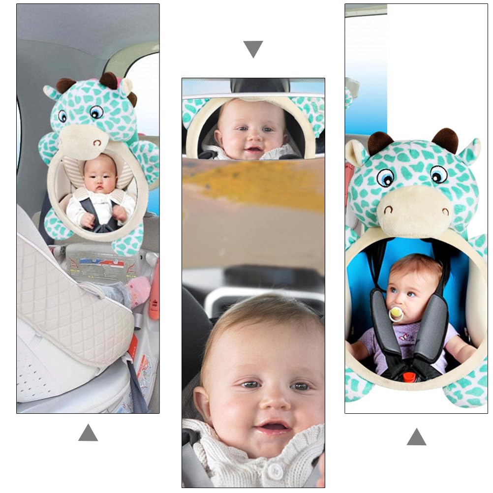 Specchietto Retrovisore Bambini, Baby Elephant Specchio Auto Bambino in Acrilico, Specchio Auto Neonato, Accessorio Auto Per I Neogenitori,