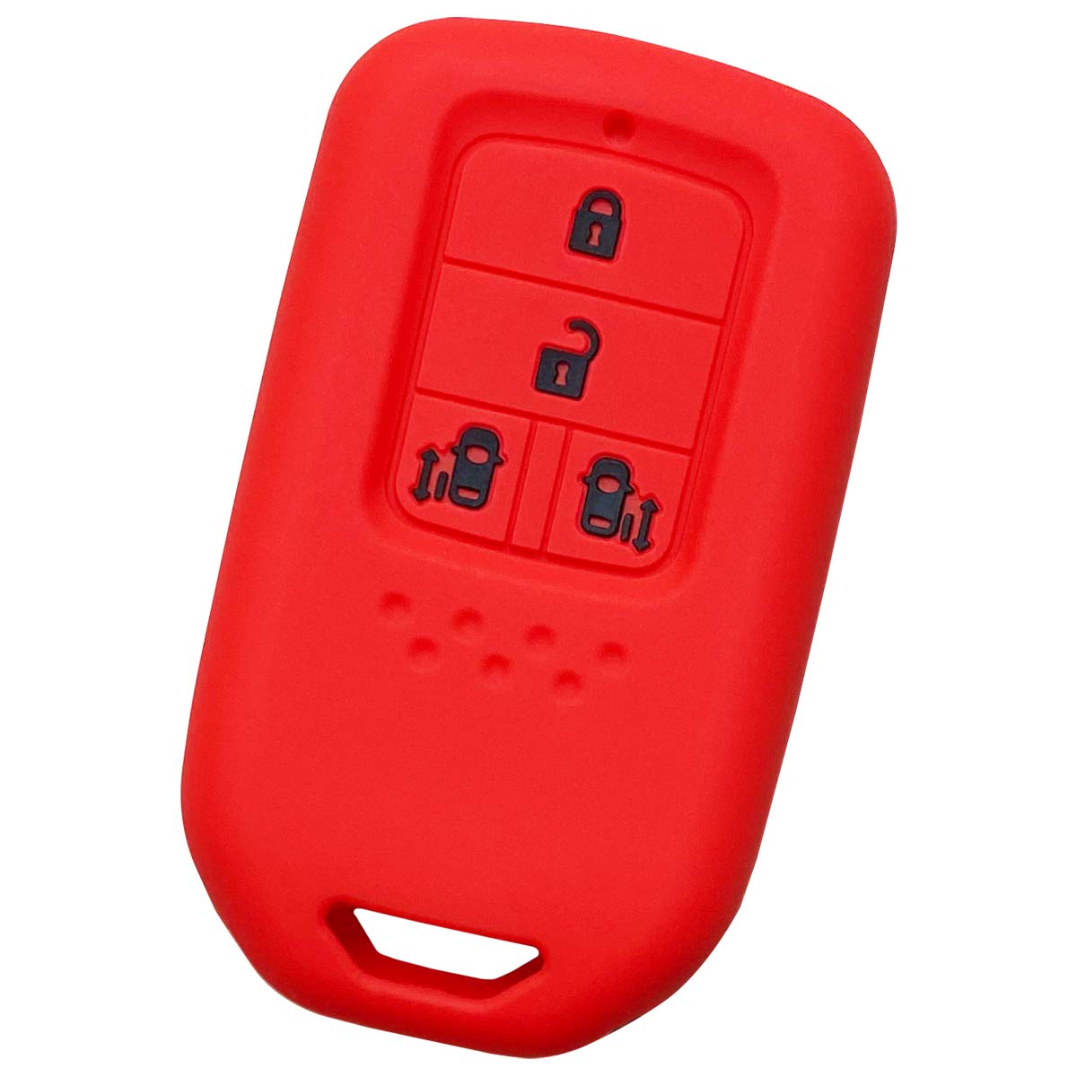 [IKT] Smart Key Silicone Cover for Honda Cars, For Cars with Both Side Slide Buttons, 4 Buttons, Red Black / Step Wagon / Step Wagon Spada / Freed / Odyssey / etc. Specially designed, optimal for