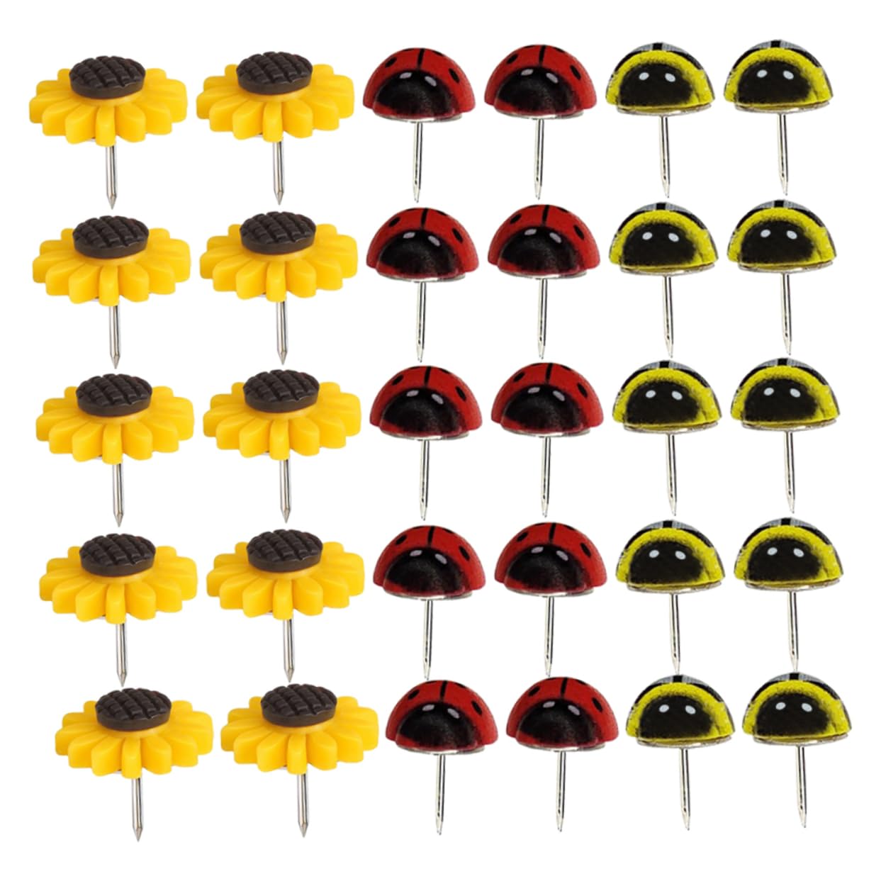 DOITOOL Chinchetas De Resina De Cartoon para Manualidades De Accesorios De Escritorio Coloridos Y para para Tableros Y 30 Piezas*4