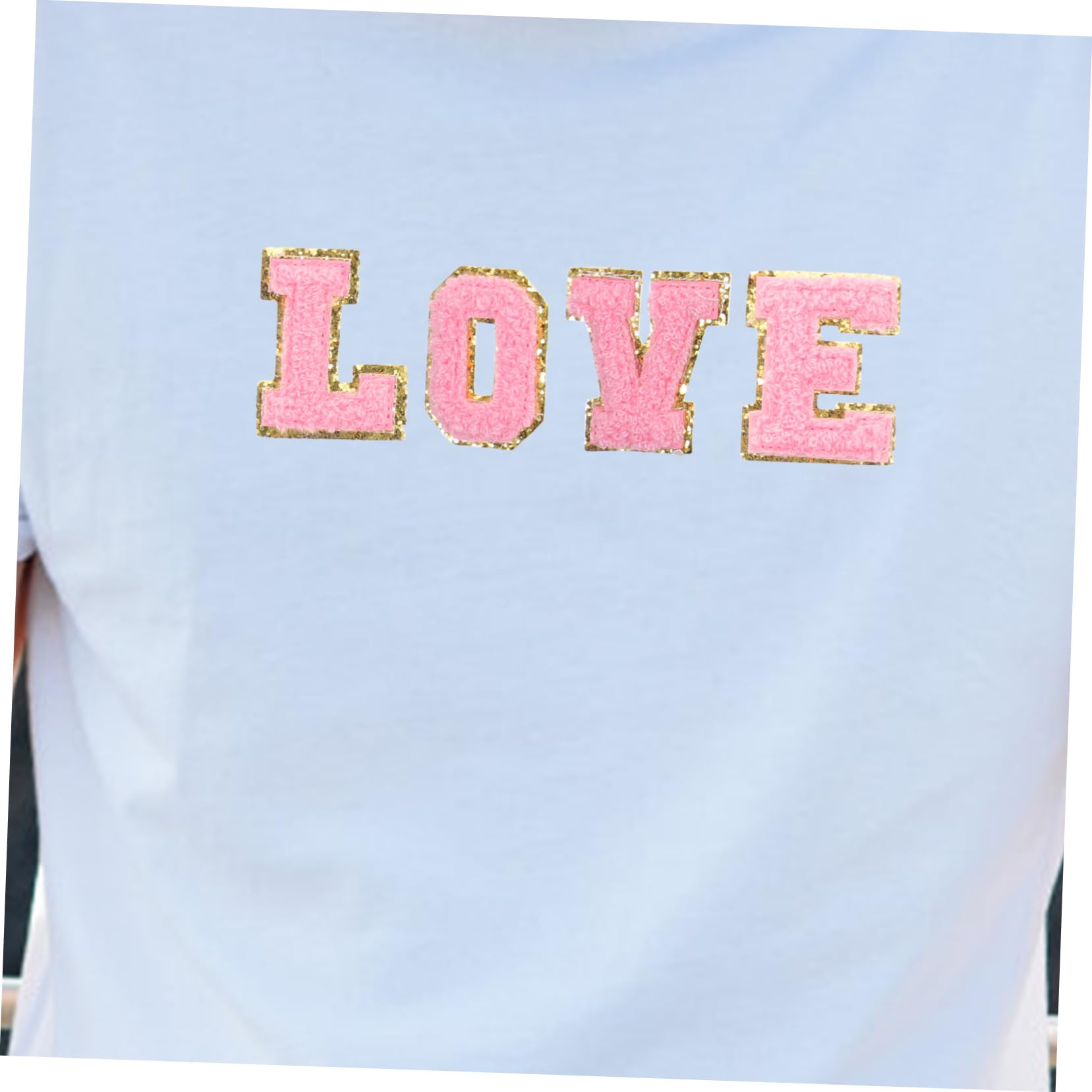 HOMSFOU 3 Set Toppe Ricamate Forma Lettera Patches Decorativi Per Cucire E Riparare Abbigliamento Per Pantaloni E Accessori Fashion 26 Pezzi*3