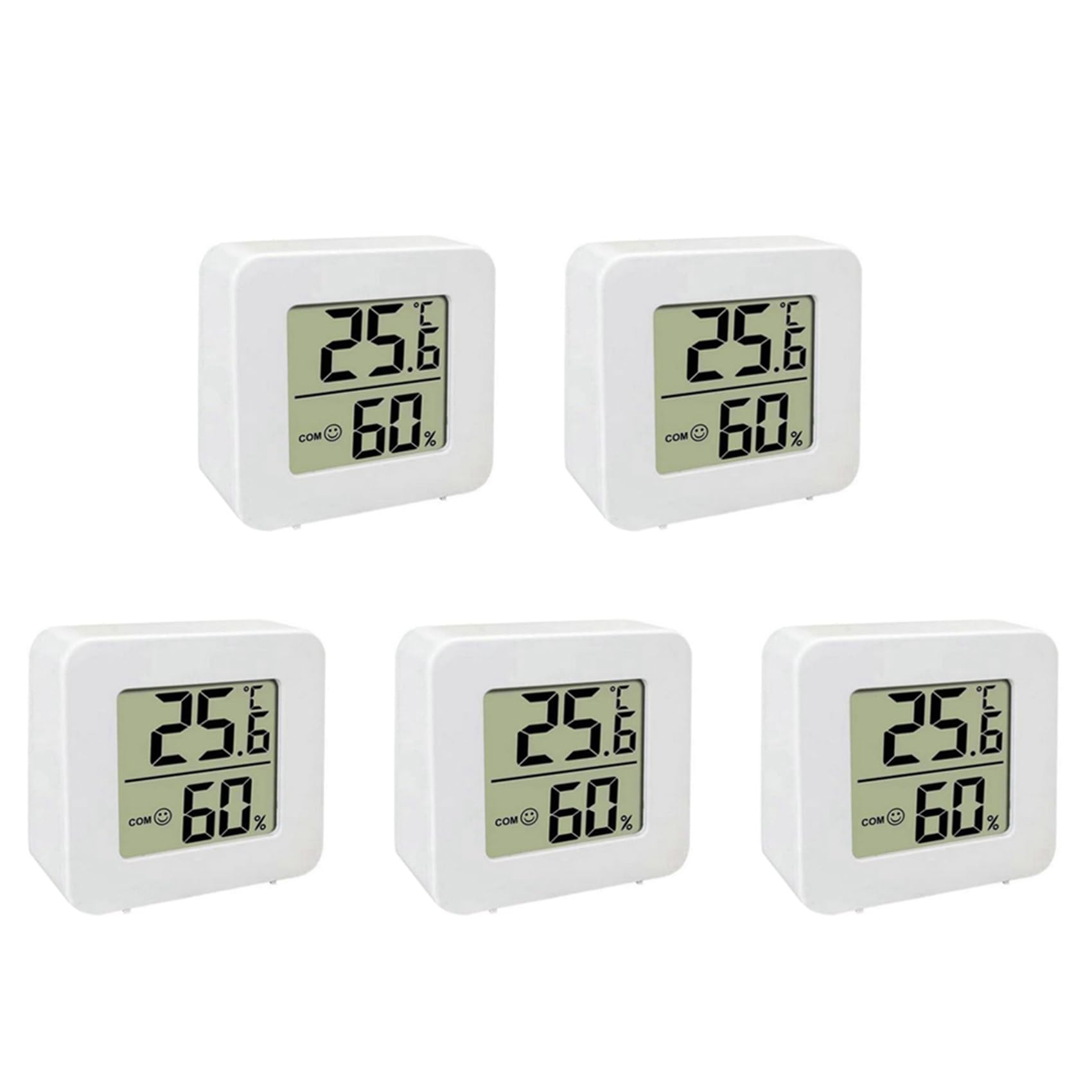 Jnchdghwa As Shown 5X Mini Indoor Thermometer Lcd Digital Temperature Room Hygrometer Gauge Sensor Humidity Meter Home