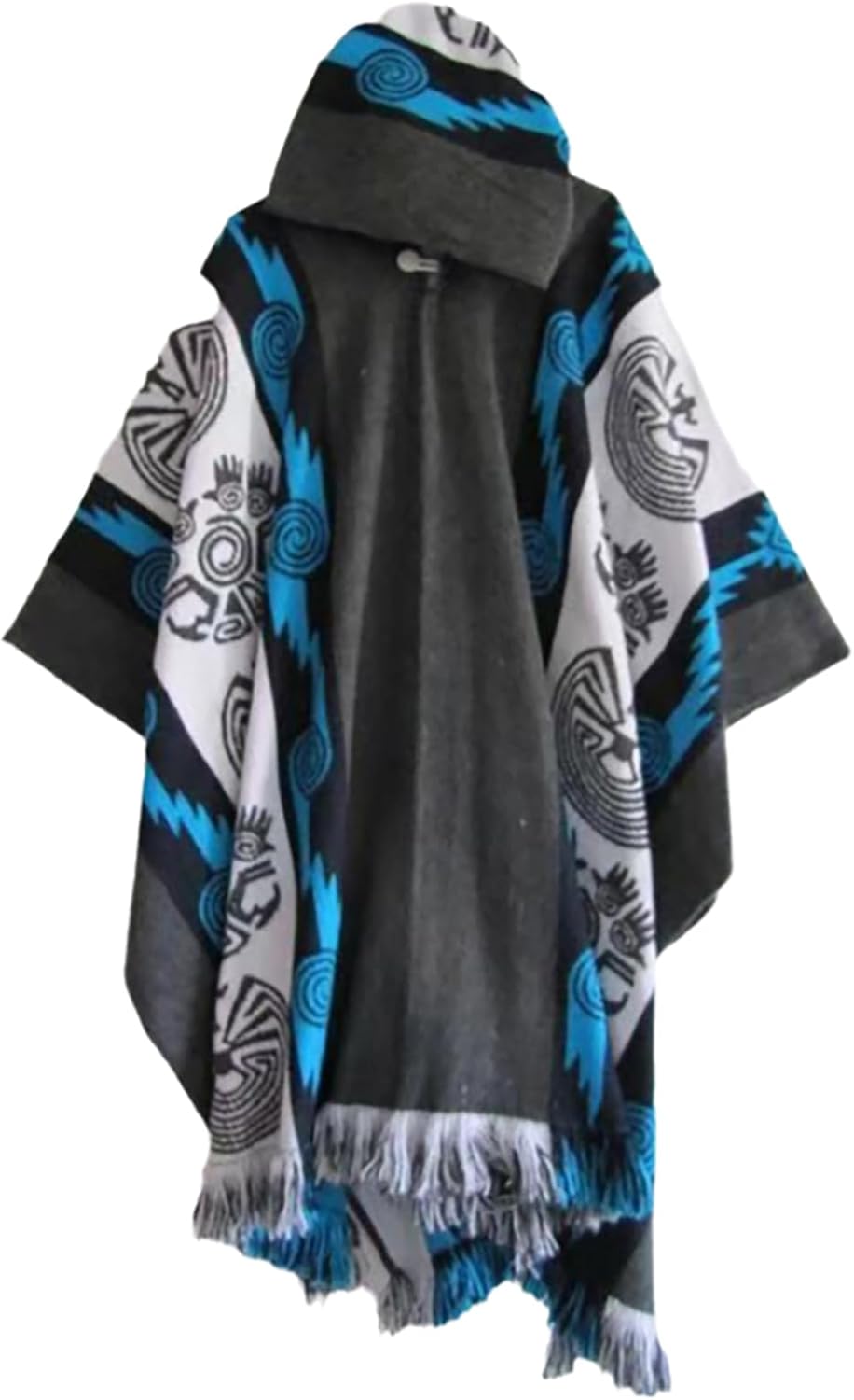 Mens Aztec Hoodies Poncho Cape Cloak Coat Vintage Martinique Ubuy