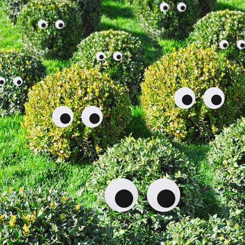 RoundFunny 44 Set 3 Sizes Halloween Bush Eye Decoration Bush Funny Eyes with Hooks for Halloween DIY Crafts Christmas Tree Outdoor Garden Lawn Decoration(Classic)