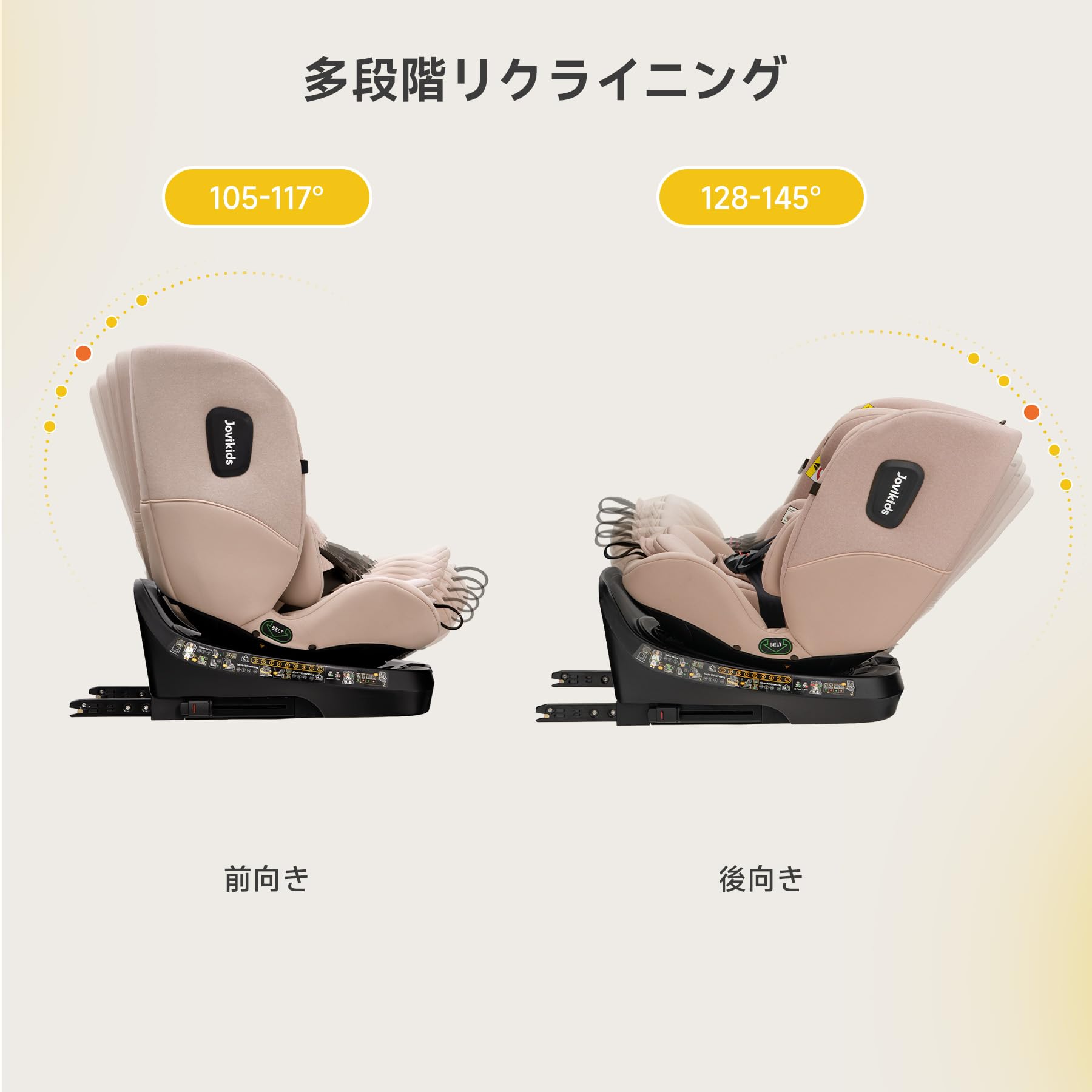 Amazon.co.jp: Jovikids チャイルドシート ISOFIX、 0か月~12歳頃 360