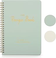 ZICOTO Aesthetic Blank Recipe Book: Retro Design Notebook for Custom Recipes - Organize Family Cookbook with 50 Pages