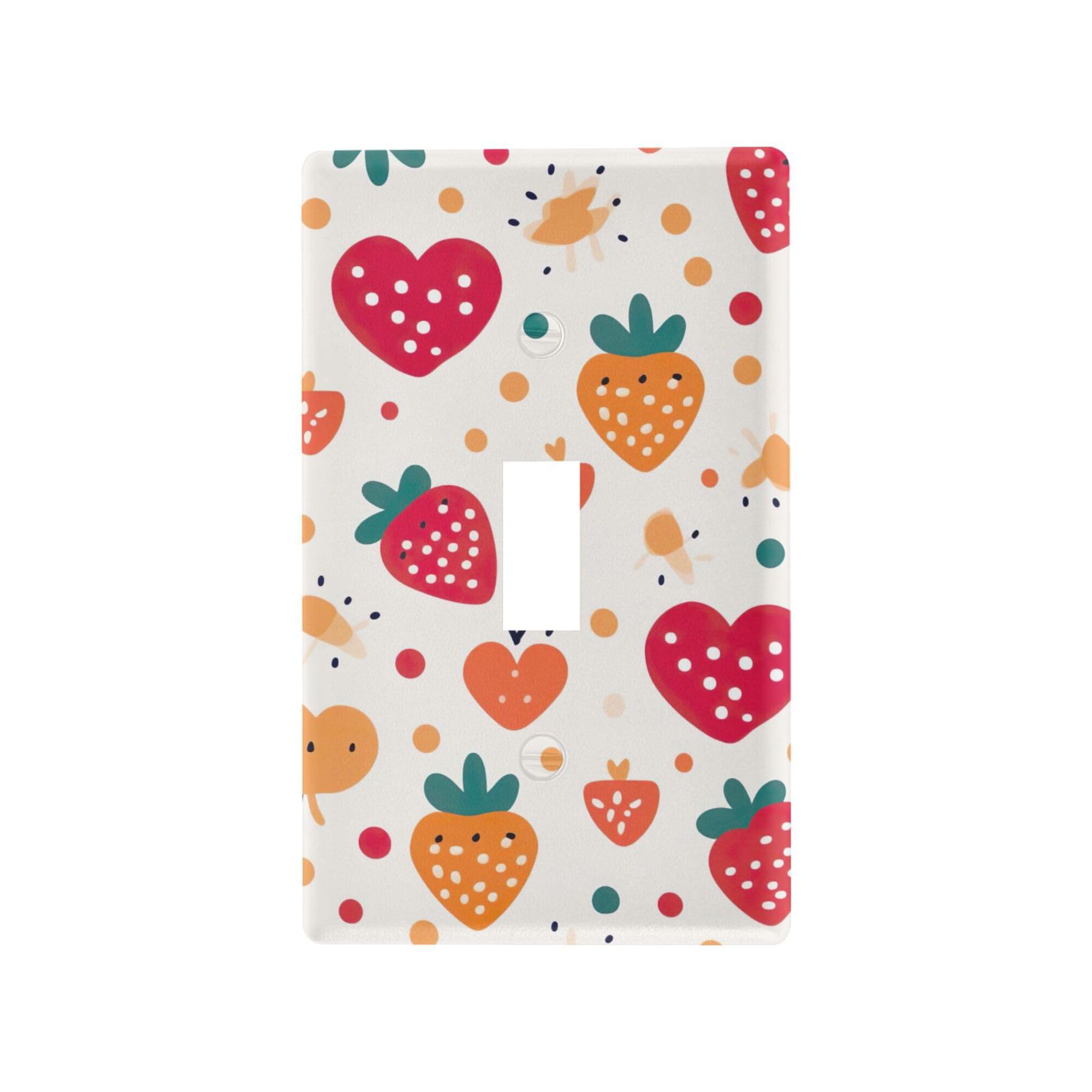 xigua Toggle Switch Wallplate Cartoon Strawberry Switch Wall Plate Cover,Decorative Outlet Cover Switch Cover for Home Office Bedroom 4.53