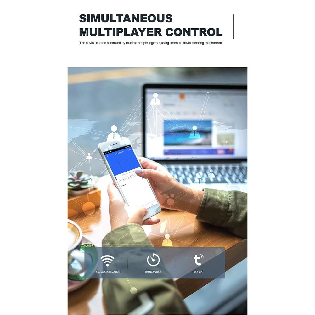 Interruptor Smart Life Timer 100 A, automatyczny, bezprzewodowy, ochrona przed przeciążeniem i zwarciem, 3P