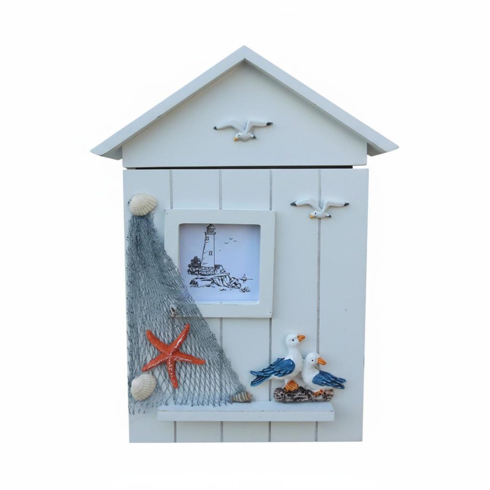 HEAVENGLOW Rustic Finish House Shaped Key Box Space Saving Wall Mounted Key Box Handmade Easy Installation for Entryway, Vacation Home, Double Bird|Antiques | Decorative Arts | Woodenware-image-10