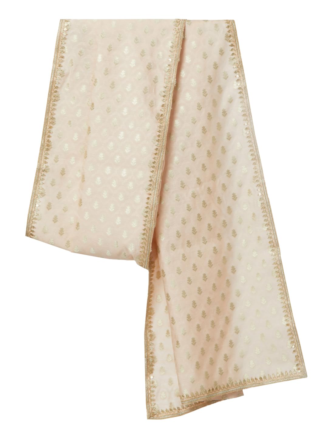 Men’s Woven Silk Blend Dupatta with Elegant Lace Detailing – Ethnic & Festive Wear-image-40