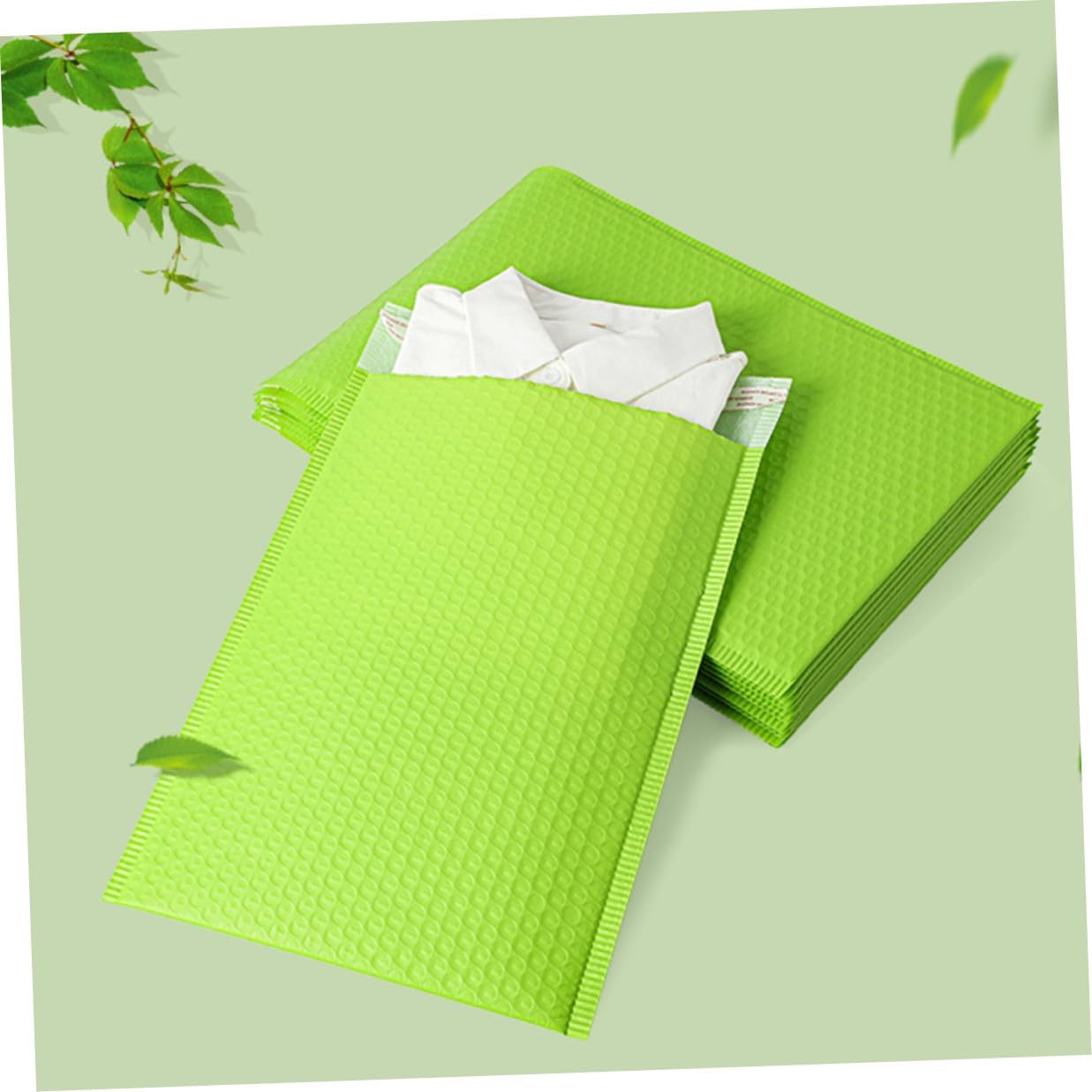 20pcs Waterproof Thickened Matte Film Bubble Courier Bags, Shockproof Protective Pouches for Clothing Packaging, 28x43cm Green and Black Po Film Envelopes