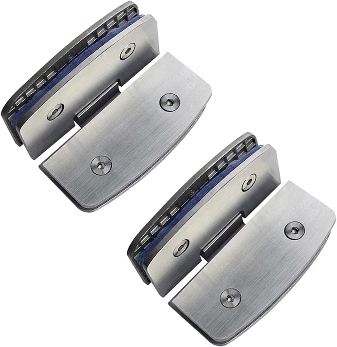 Dimeiyan One Color Two 180 Degree Glass Door Hinges, Heavy Bathroom Clamps, Replacement Parts For Shower, 304 Stainless Steel, Suitable For 8Mm-12Mm Tempered