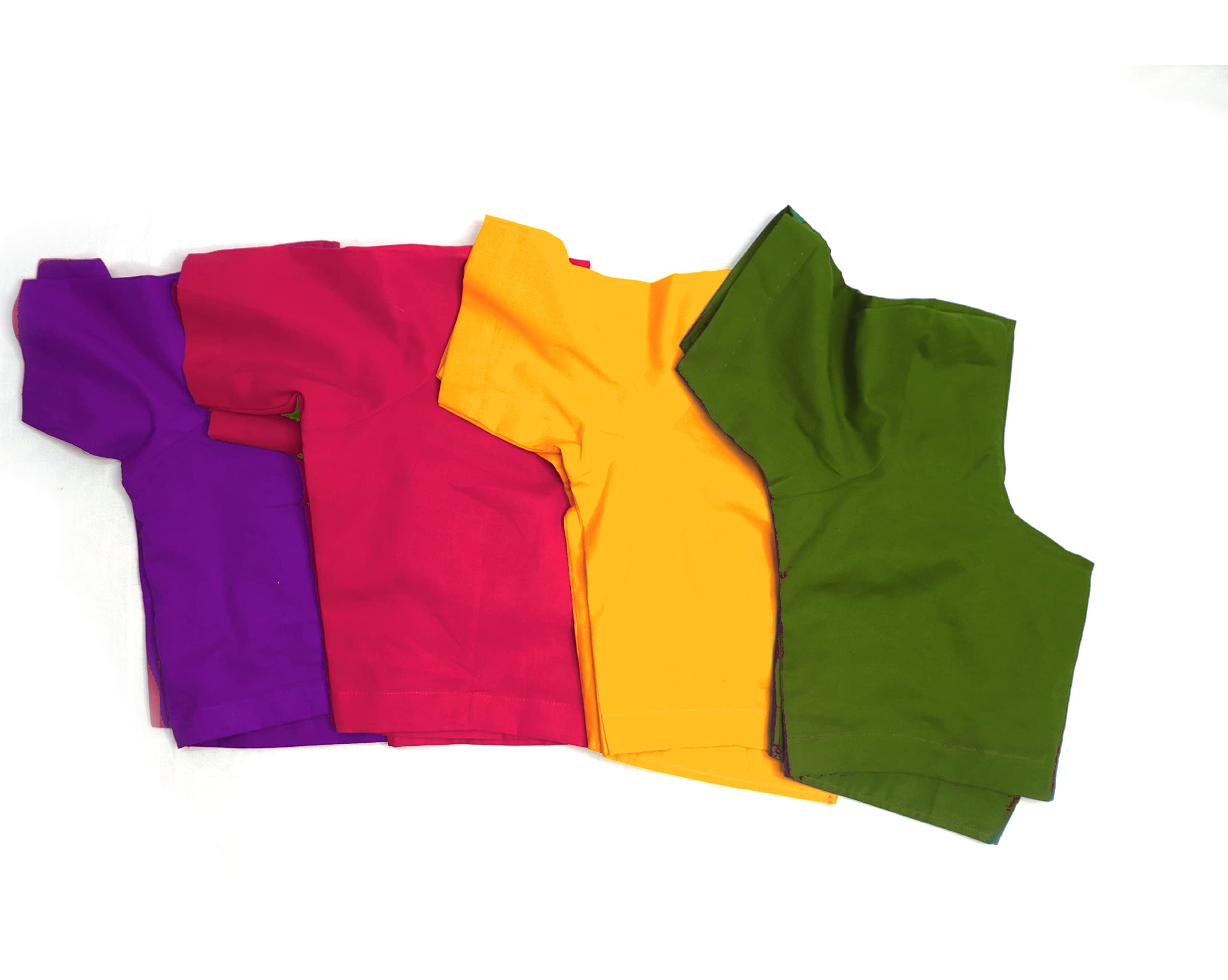 Readymade/Stitched 2by2 Cotton Saree Wear Blouse(Combo Pack of 4Colors), Ready to wear Blouse, Made of Soft and Comfortable Fabrics-image-48