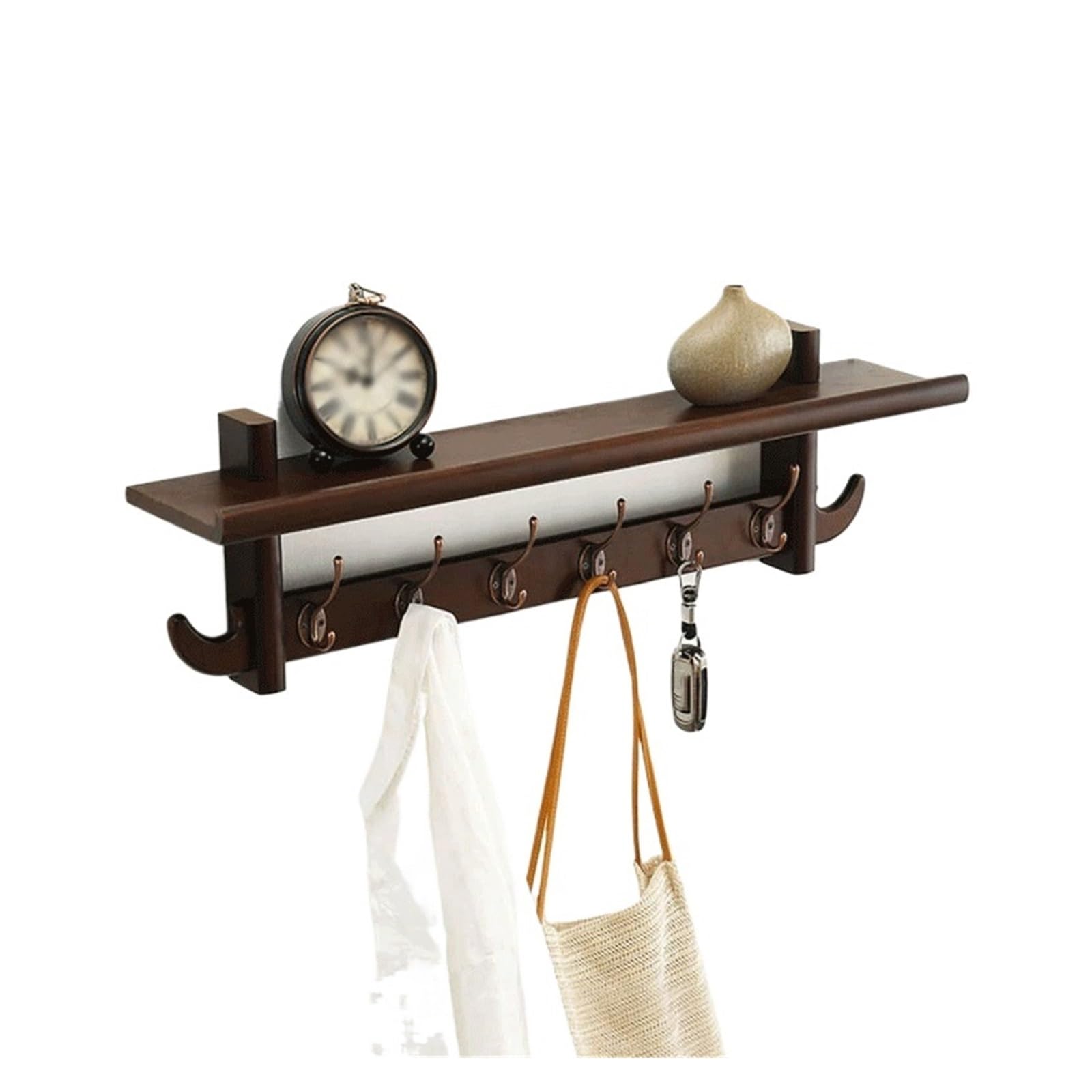 ZTHYSHOZ Coat Hooks Wall-mounted Coat Racks, Bedroom Hooks, Solid Wood, Storage, Creative And Stylish(Bruin,Large)