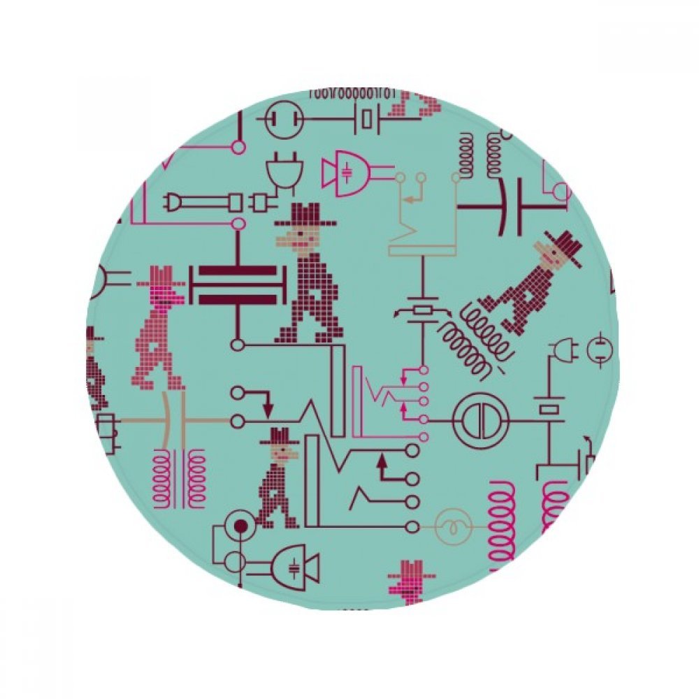 Tapis de bain rond multicolore idéal pour sécuriser le sol de la cuisine ou du salon