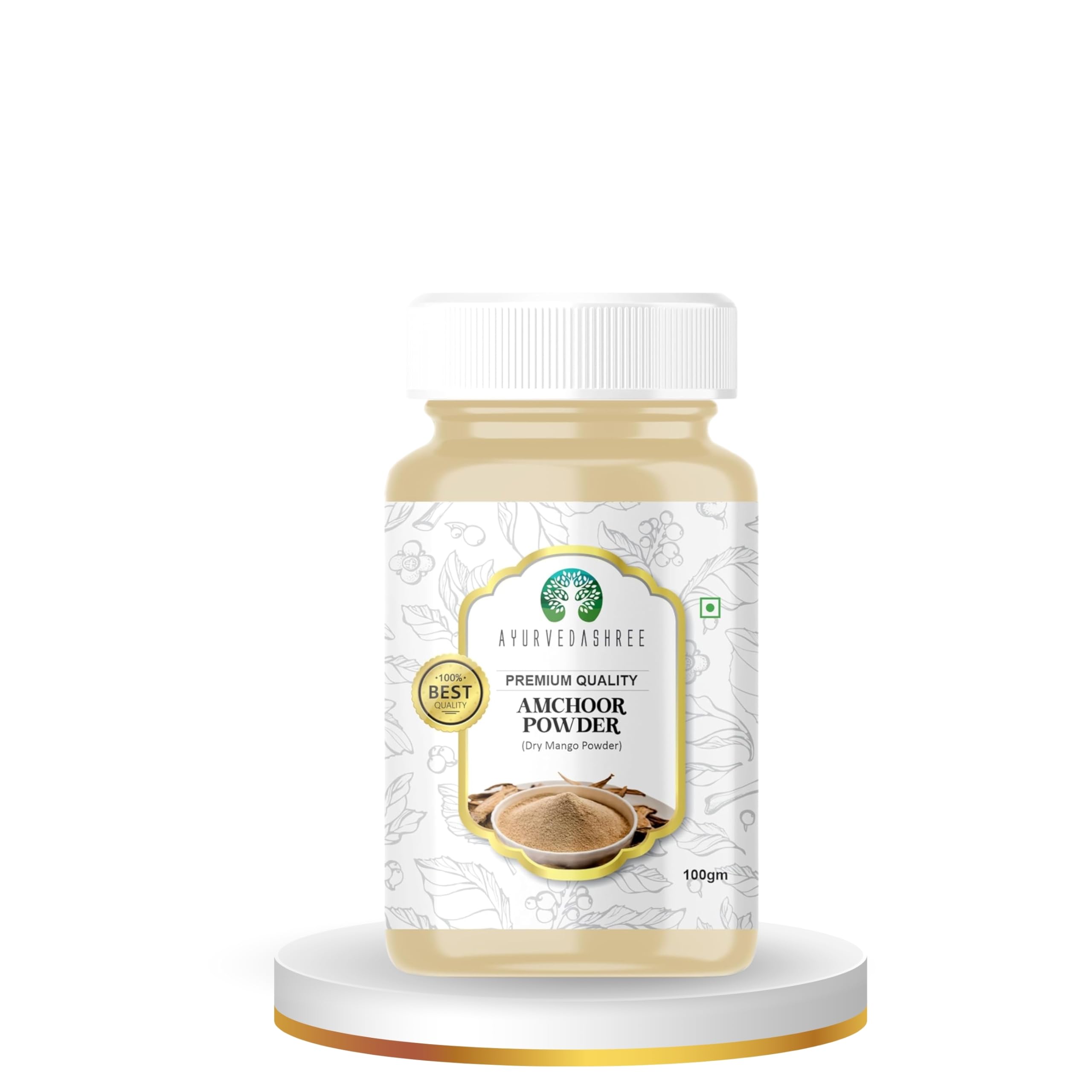 AYURVEDASHREE AMCHOOR POWDER 100g All Natural | Salt Free | Vegan | NON GMO | Amchur (Dried Mango) Ground | Indian Origin (Amchoor Powder/Dry Mango Powder)