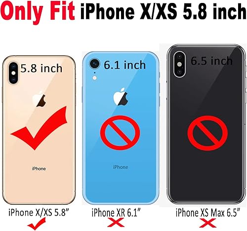 Miniatura 1 de Qokey Funda para iPhone Xs, iPhone X, diseño de mármol, linda moda para mujeres, niñas y hombres con anillo giratorio de 360 grados, soporte de TPU