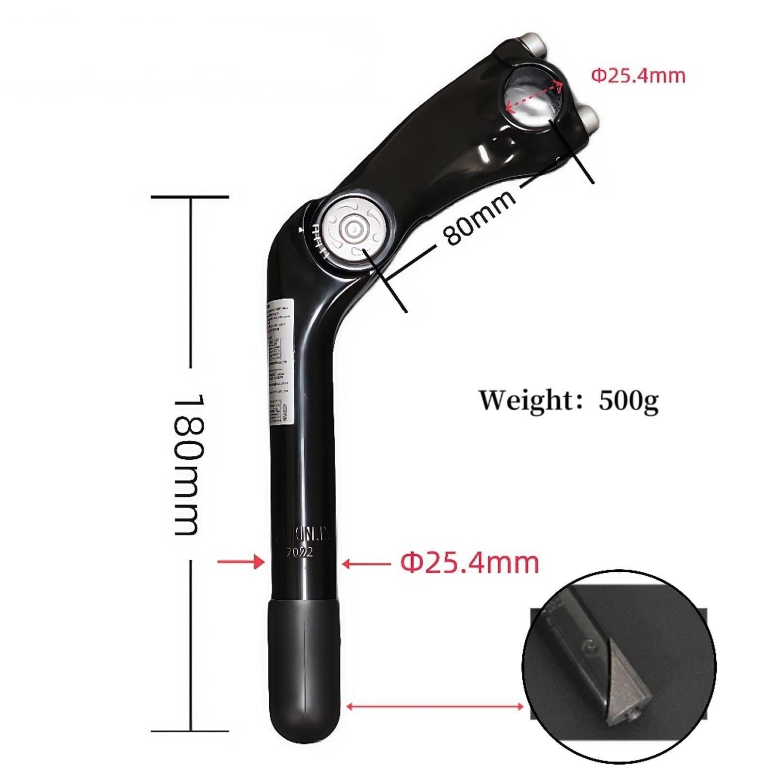 Mostek rowerowy Rower MTB Regulowany mostek Quill-Stem Riser Kierownica 25,4 mm Składany przedni widelec roweru szosowego