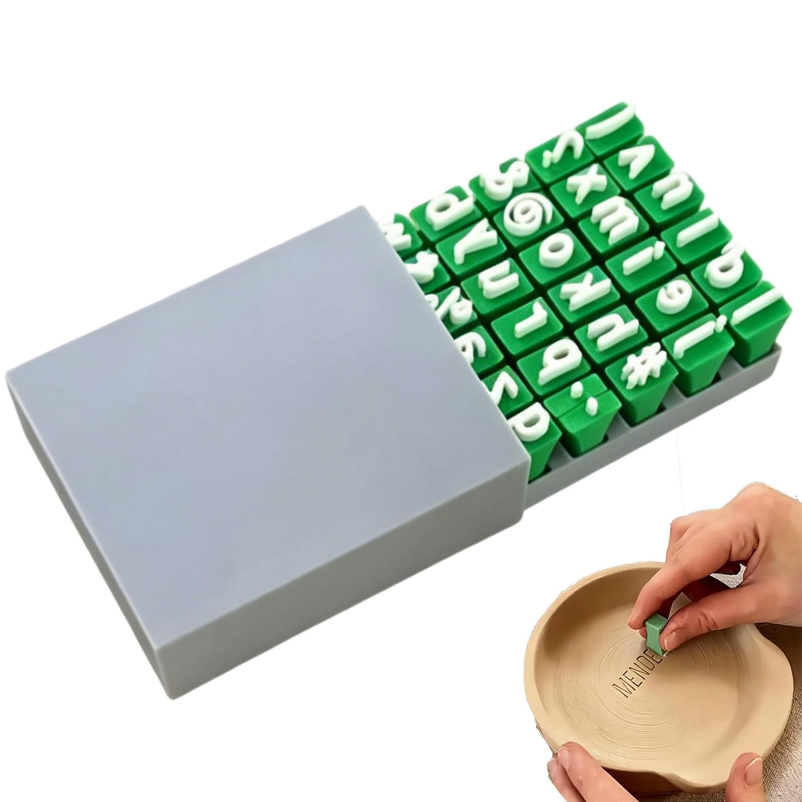 SVOCK Letter Stamps for Clay, 38PCS Mini Lowercase and Alphabet Symbols Stamp, Letter Stencils, for Making Cookies Letters Stamp DIY Cakes Baking Message Letters