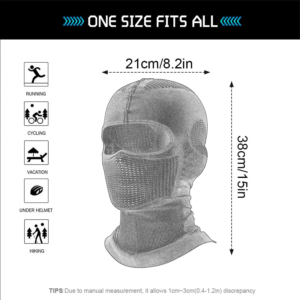 WTACTFUL Super Breathable - 1 Pack 2 Pack Motorcycle Face Mask for Riding Racing Cycling Ski Snowboard — view 9