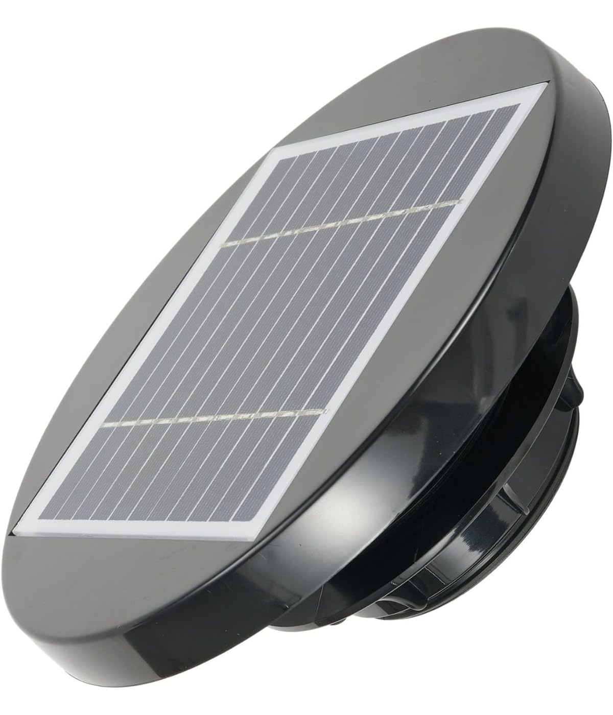 Zasilany energią słoneczną wentylator wyciągowy, solarny wentylator wyciągowy, do łodzi, kampera, szklarni, przyczepy kempingowej, czarny, 1 sztuka