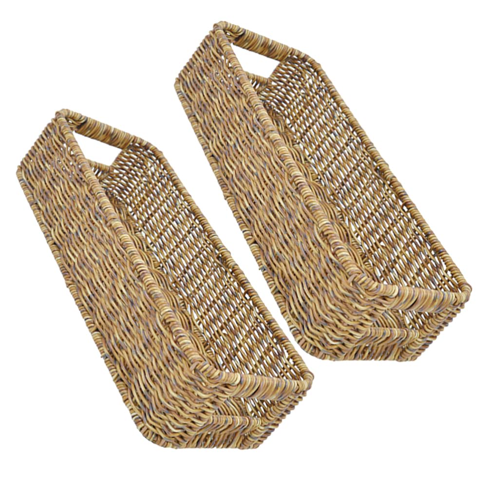 Amosfun 2piezas Cesta para Palillos Organizador de Contenedor para Utensilios Cesta para Cubiertos Almacenamiento de Cocina Uso Encimera