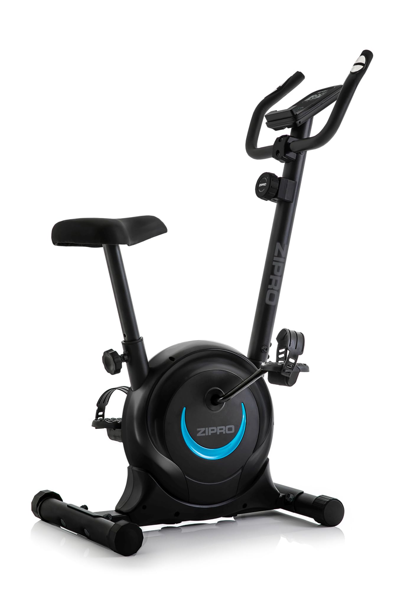 ZIPRO Ergometer Heimtrainer Fahrrad mit 8-Stufigem Magnetwiderstand, Smartphone-Halter, LCD-Monitor, Verstellbarem Sattel, Hometrainer Fahrrad für Cardiotraining zu Hause, Leichtes Fitnessbike