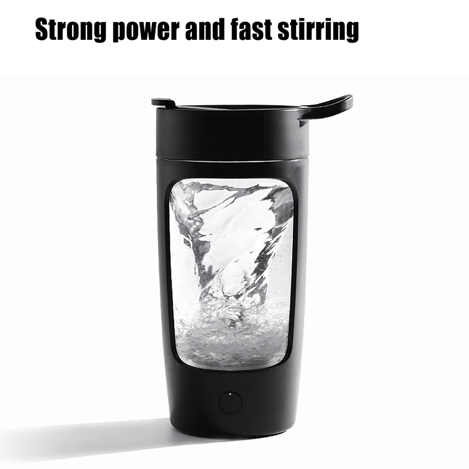 FLEXMAN Bouteille Shaker Électrique, Chargeur USB 650 ml, Mélangeur de Protéines Portable, Tasse de Mixage Pratique Polyvalente pour la Cuisine à la Maison, les Jus, le Lait (Noire)