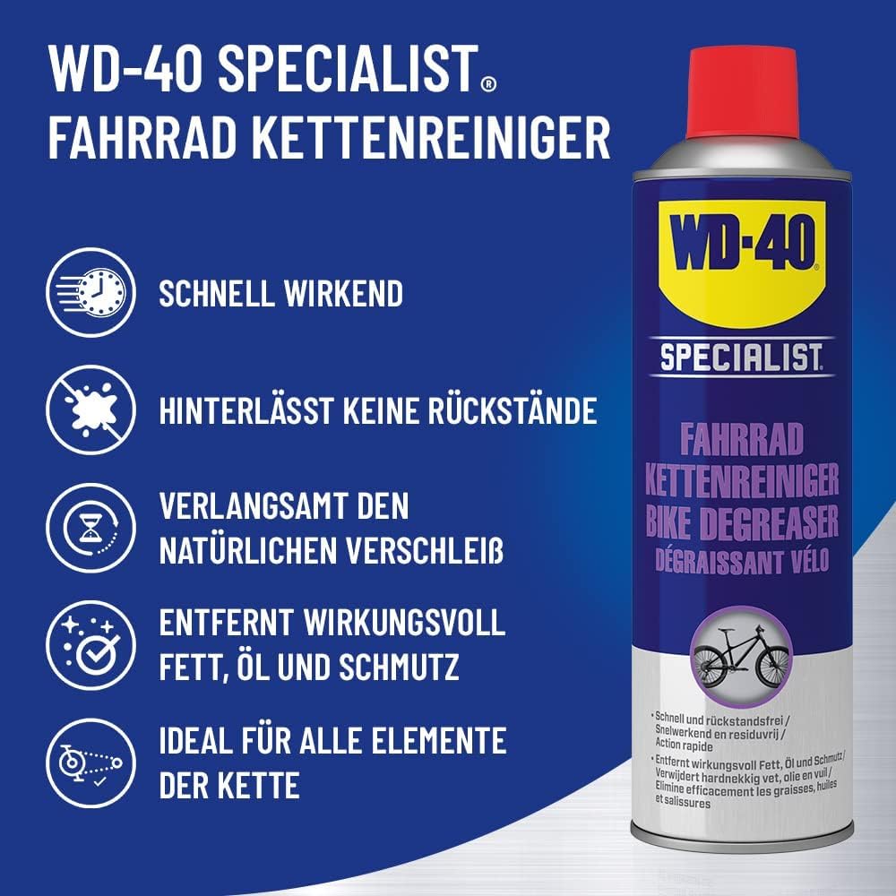 WD-40 Specialist Fahrrad Kettenreiniger 6x500ml, Kettenpflege