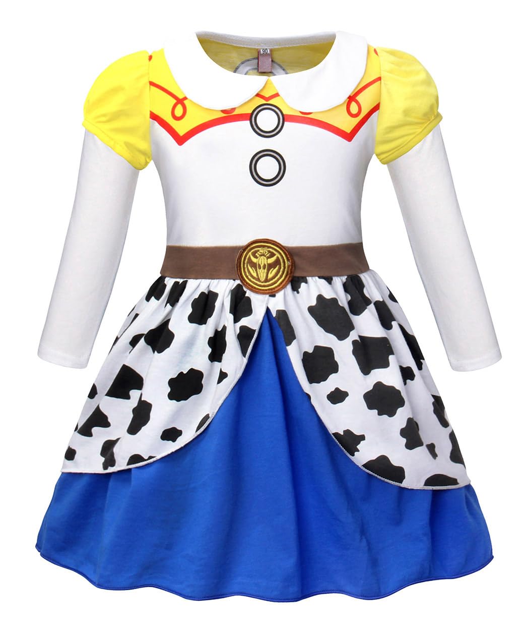 AmzBarley Girls Jessie Costume Fancy Dress up Kids Long Sleeve Birthday Party Outfits