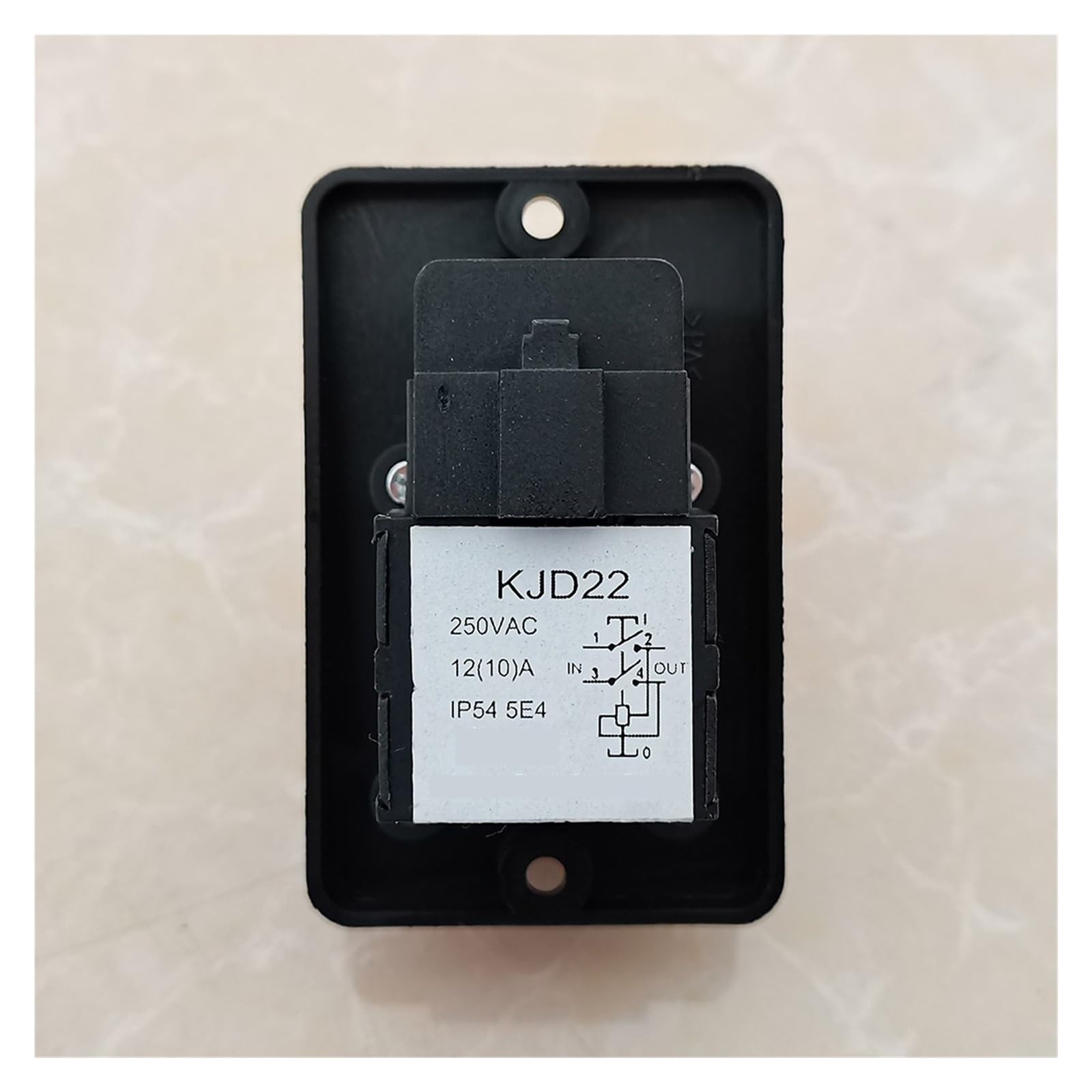 Emergency Stop Switch KJD22 4Pins Electromagnetic Switch ON-Off Emergency Stop Button Switches 250VAC 12(10) A 3(1.5) A IP54 5E4 ZL02257672X Controls Switches