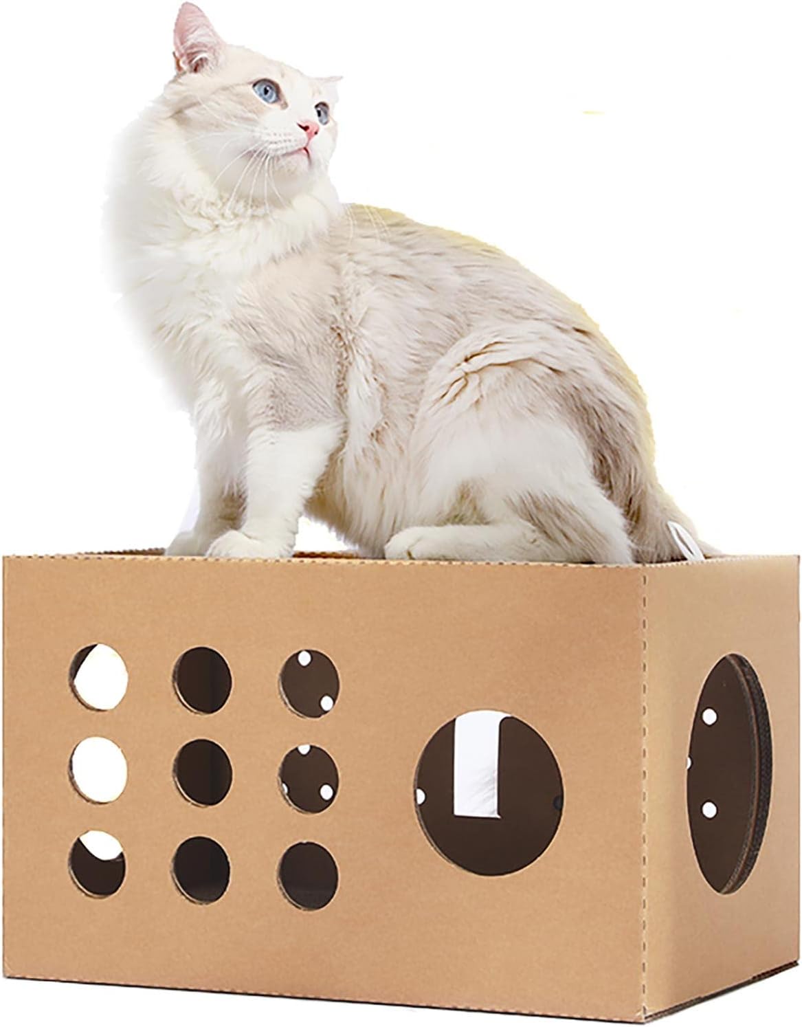 Cat Cardboard House Cat Scratcher Bed for Indoor Cats