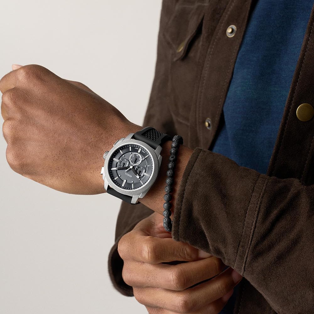 Fossil Machine FS6145SET męski zegarek ze stali nierdzewnej, 42 mm