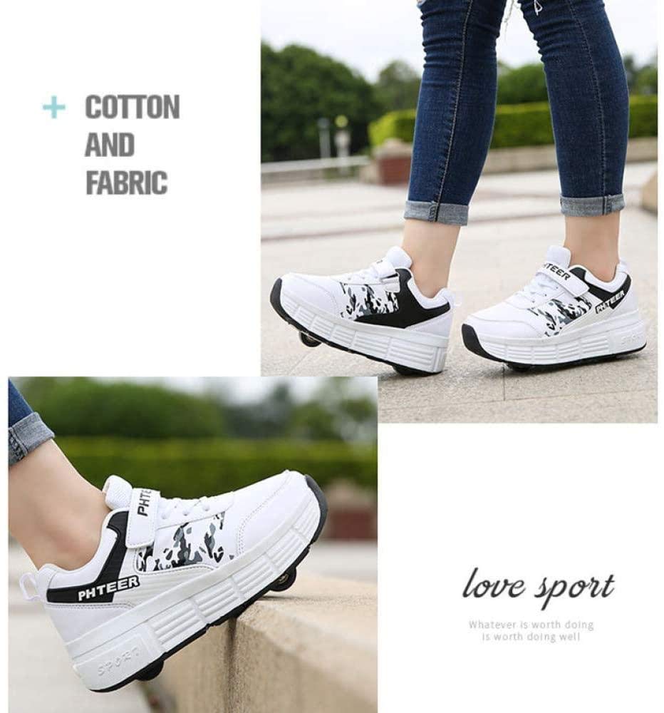 Scarpe Con Rotelle Retrattili Per Bambini - Pattini 2 In 1 Da Ragazzo E Ragazza | Scarpe Sportive Con Ruote Nascoste - Foto 3