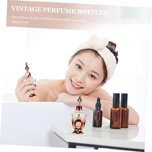 Miniatura 8 de Botella de perfume, botella de esencia, mini botella de spray de cristal árabe para mujeres, botella de perfume árabe, perfume de viaje para