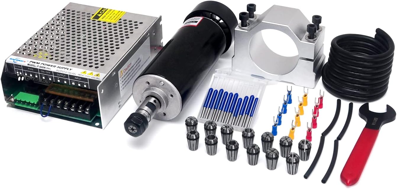 CNC Spindle Motor Kit, 500w, ER11, Brushed