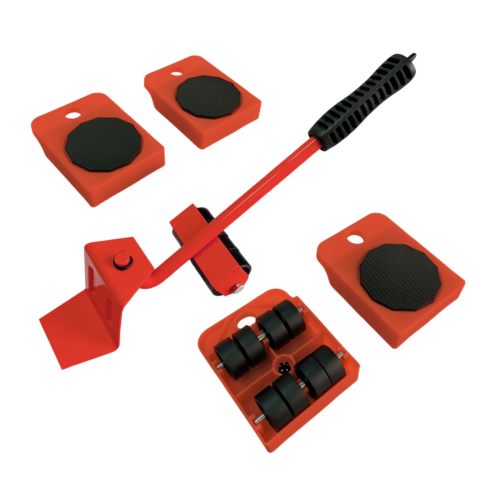 Desuibao Red Furniture Moving Dolly 4 Wheels, Sliders With Wheels, Lifters For Heavy Furniture, 330Lbs Load Capacity Lift Mover Tool Set To Move Sofa, Bed, Table, Appliance,