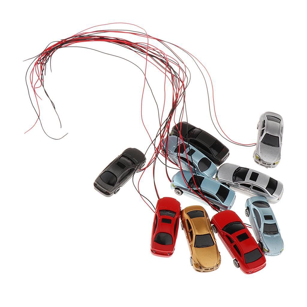 KTUXZCI Artistic Painted Model Car Sandtable Accessories Realistic Parking Scenery Street Layout Can Shine MaterialPlastic