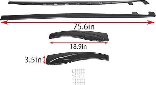 Miniatura 2 de ECOTRIC Faldas laterales, paneles basculantes, par de protectores estilo ZR1, compatible con Chevrolet Corvette C6 Z06 2005-2013 (modelos de cuerpo