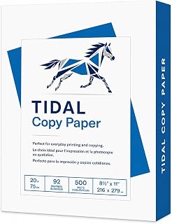 Multipurpose Copy Paper, 8.5 x 11 Inch Letter Size, 20 lb White Printer Paper, 92 Bright, 500 Sheets, Smooth Paper for Printing, Writing & Office Use